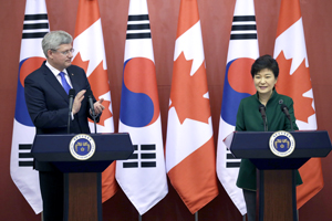 Stephen Harper, Park Geun-hye